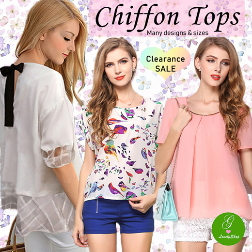 cheap chiffon tops