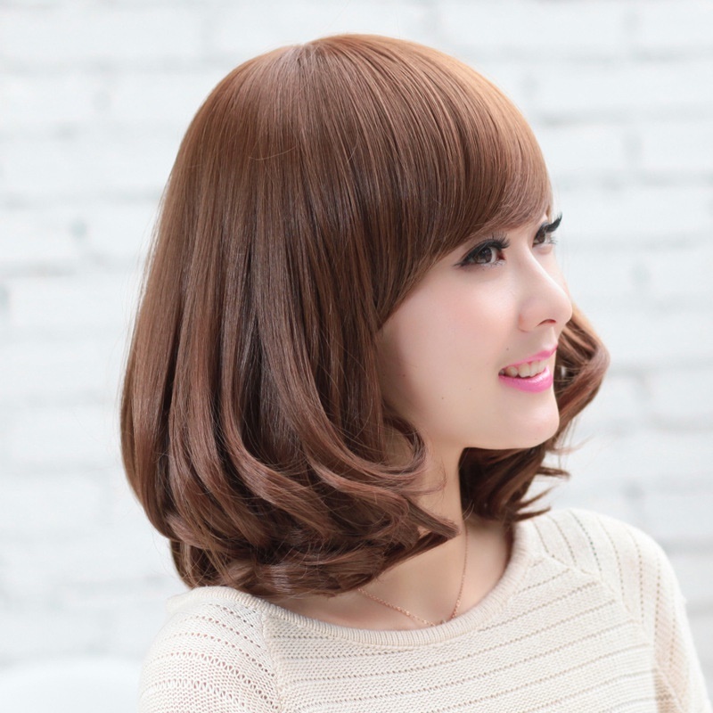 Qoo10 Korean Wig Woman Short Hair Short Curly Hair Bobobo Head