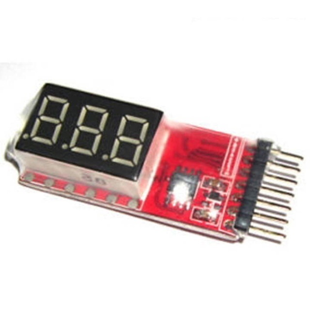 RC Voltage Lipo Battery Meter Tester Indicator 2-6 cells LED Panel Voltmeter 0+