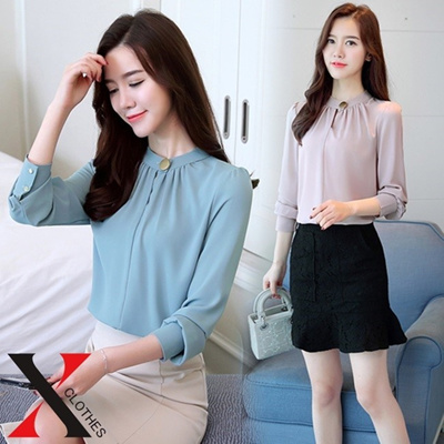 chiffon formal shirts for ladies