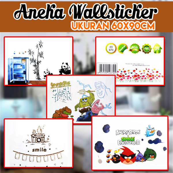 Buy Aneka Wall Sticker Ukuran 60x90cm Banyak motif Deals 