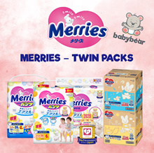 【 🏆 Merries Twin Pack 🏆 】 ● Tape Diapers/Walker Pants ● NB to XXL Sizes ● Made in Japan