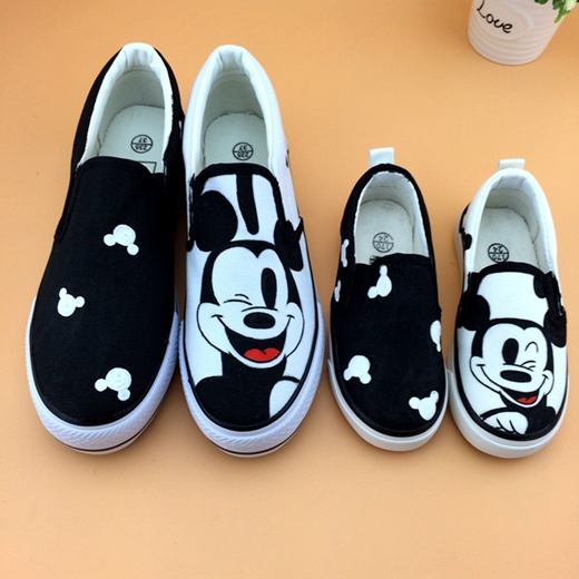 mickey mouse painted shoes
