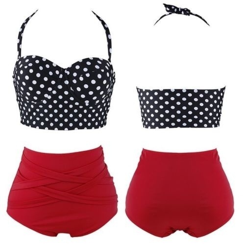 high waisted bikini 50s style