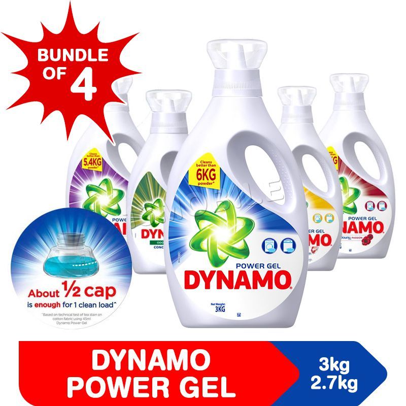 Qoo10 11 11 Big Sale Bundle Of 4 Dynamo Power Gel Laundry Detergent Bott Household Bedd