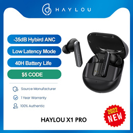 HAYLOU-X1 Pro 블루투스 5.2 헤드폰  35db ANC 소음 제거 TWS 이어폰 짧은 대기 시간 40H 배터리 수명 무선 이어 버드