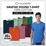 Crocodile Casual Wear Full Cotton Solid T Shirt