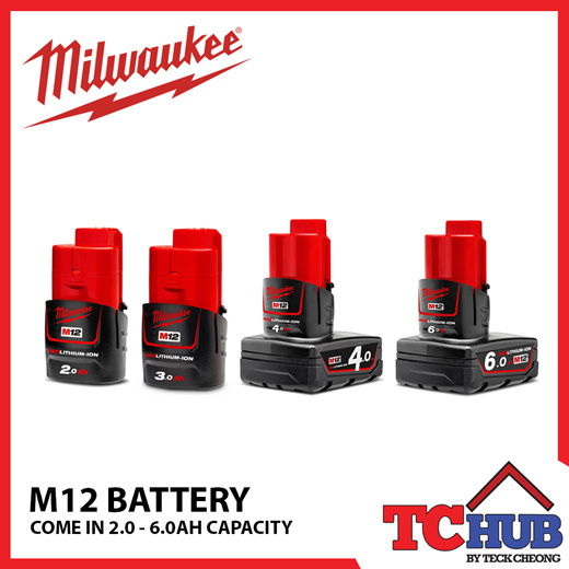 milwaukee m12 battery 6ah