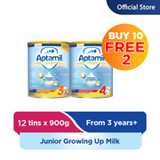 [Buy 10 Free 2] Aptamil Gold+ Immuno-Nutrients Stage 3/4 Toddler/Junior Growing Up Milk Powder 900g