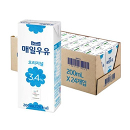 매일우유 멸균 우유 200ml [24개]