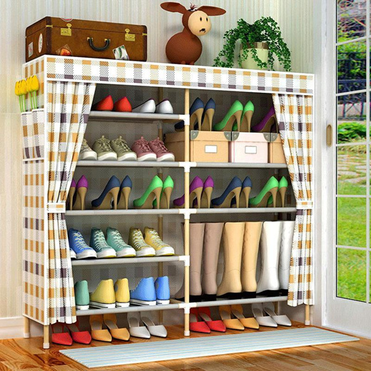 Qoo10 Cloth Into The Door Shoe Rack Son Home Dust Proof Can Be Closed Cloth Women S Clothing