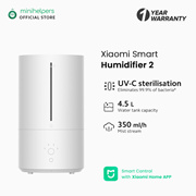 Smart Humidifier 2  UV-C light Sterilisation and purification mist 4.5L Large Capacity 350ml