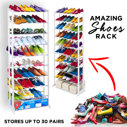 Qoo10 Amazing Shoe Rack Stores Up To 30 Pairs Furniture Deco