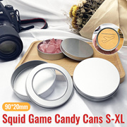 Round candy cans, squid game candy tin box, the same type of squid game candy tin box