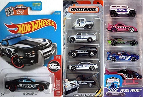 Qoo10 - Hot Wheels Police Pursuit 2016 5 Pack + Nypd Matchbox Police 