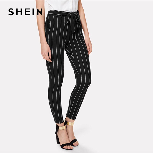 striped skinny pants womens