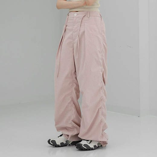 Qoo10 - [binary01] [BINARY01]Jogger Shirring Wide Pants : Women's