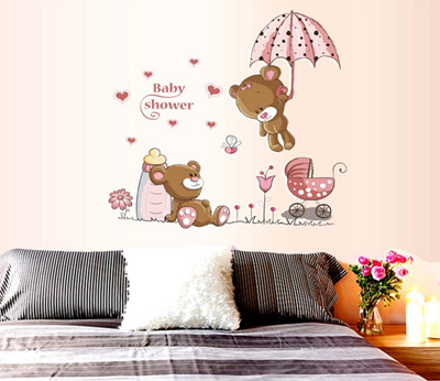 teddy bear wall painting