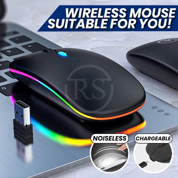 BAIBAO Wireless Mouse, Bluetooth Mouse, LED Slim Two Mode(Bluetooth and  2.4G Wireless) Rechargeable Led Mouse with USB and Type C Adapter 3  Adjustable