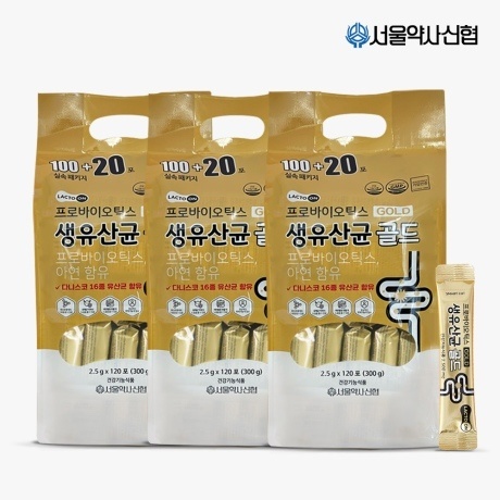 [서울약사신협] 프로바이오틱스 생유산균 골드 120포 3세트