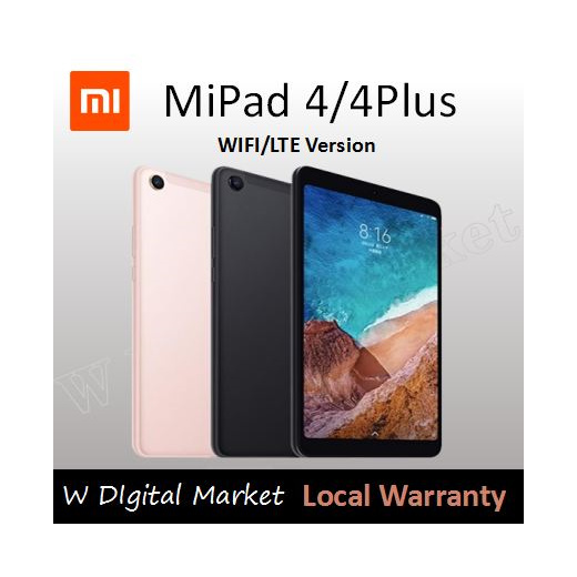 Qoo10 Xiaomi Mipad 4 Tablet Wifi Lte Mi Pad 4 Plus 64gb 128gb Mobile Devices