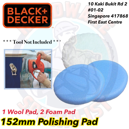 Qoo10 Black And Decker 152mm Polishing Foam Wool Pad 74 603