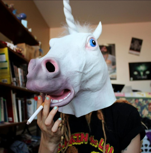 creepy unicorn mask