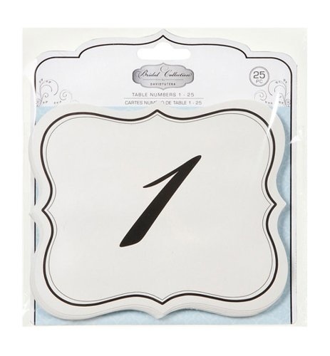 Qoo10 Numbers 1 25 Table Cards Wedding Reception David Tutera