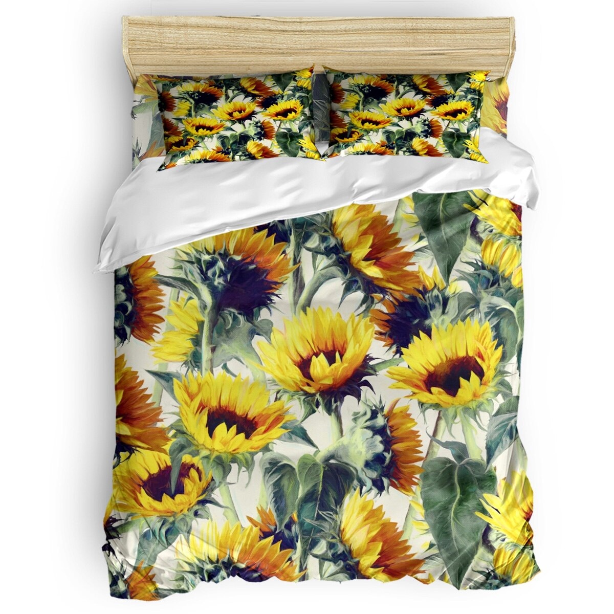 Qoo10 Factory Sunflowers Forever Duvet Cover Set Flower Bed