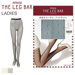 Atsugi The Leg Bar Dotted Fishnet Tights (Made in Japan, Sizes S-L)(A56FP50801)