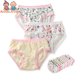 12Pc/Lot Baby Girls Underwear Cotton Panties Kids Short Briefs