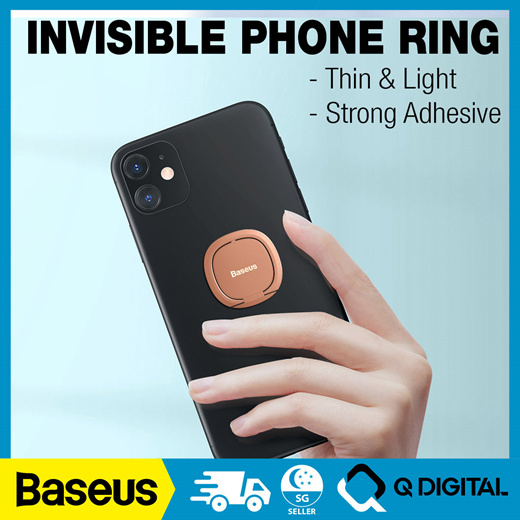 Qoo10 Baseus Invisible Phone Ring Holder Stand Phone Finger Kickstand Grip Mobile Accessories