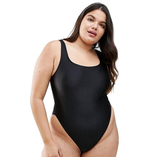 plus size high leg swimsuit