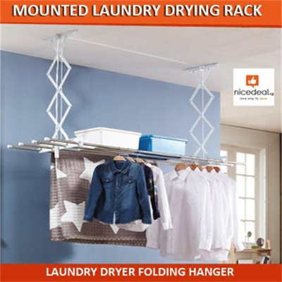 Qoo10 Diy Ceiling Mounted String Chain Laundry Drying Rack