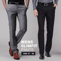 Celana Formal Pria Panjang Slimfit Kerja Bahan Dasar Kain Woll Premium Murah Size 27-38