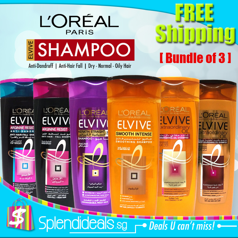 Qoo10 [FREE SHIPPING for 3] LOREAL Elvive Shampoo 400ml 7 Types