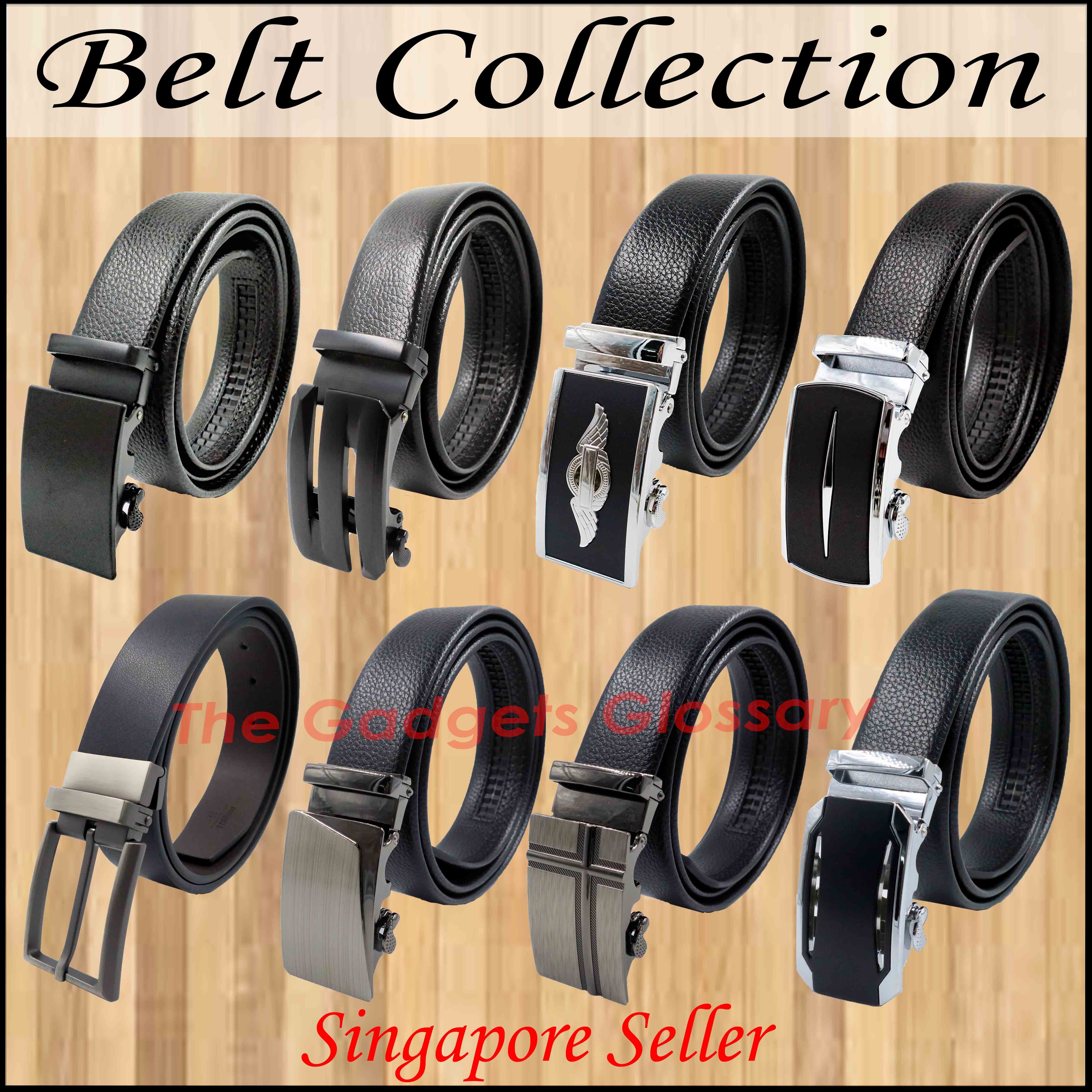 Qoo10 - Genuine Leather Belt★Men Belts★Auto Automatic Buckle★Mens ...