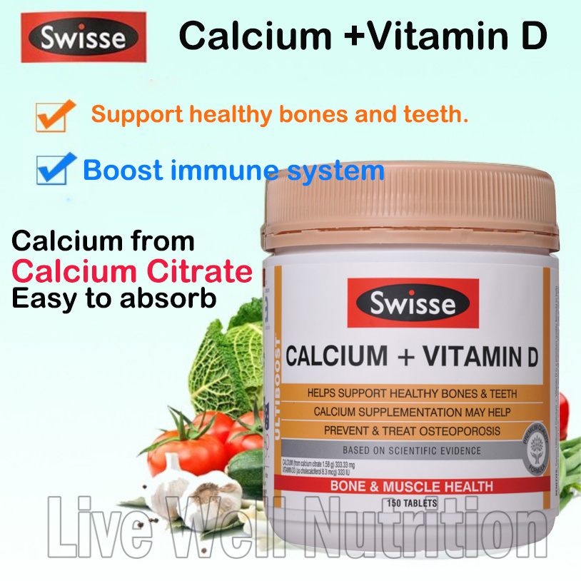 Blackmoresnewswisse Ultiboost Calcium Vitamin D 150 Tabletshelp Support Healthy Bones And Teethcalcium