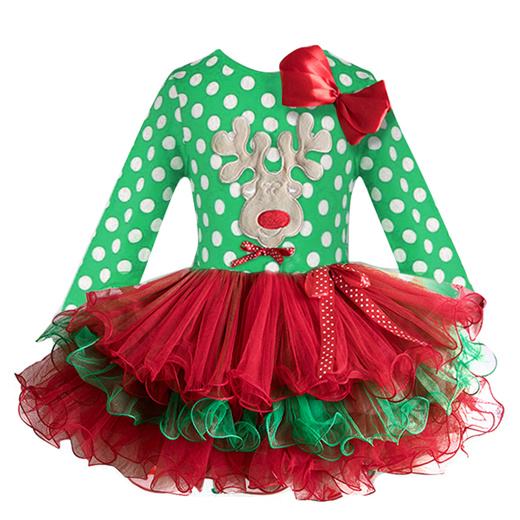 red and green christmas dress