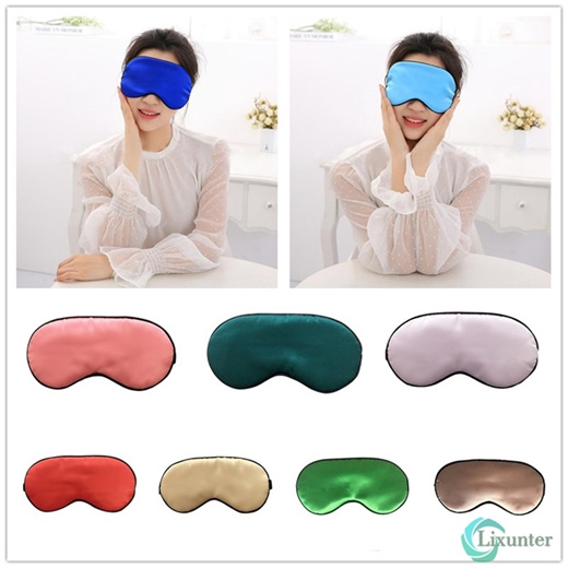 Qoo10 Pure Silk Sleep Eye Mask Padded Shade Cover Travel Relax Aid Blindfold Cameras 1433