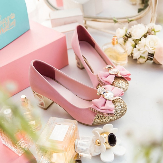 pink bridesmaid shoes