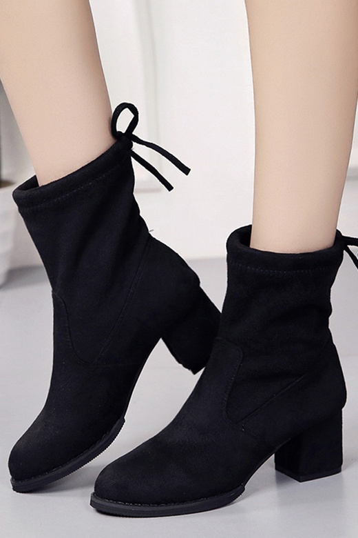Qoo10 - Suede boots star with female 