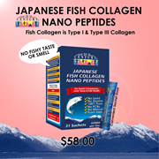 [21st Century] Japanese Fish Collagen Nano Peptides - 31 Sachets