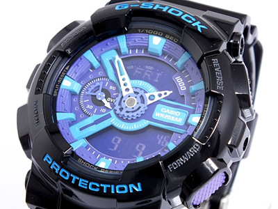 g shock ga 110 black blue