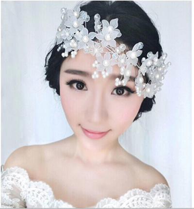 Qoo10 Bridal Tiaras Handmade Matte Petal Korea Amount Short Hair