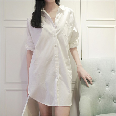 Qoo10 - Spring new shirt woman long sleeve f sexy loose white shirt ...