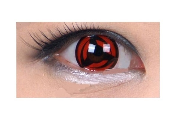 Naruto Kakashi Uchiha Obito Sharingan Contact Lenses Cosplay Prop Eyes Eyewear Size 1