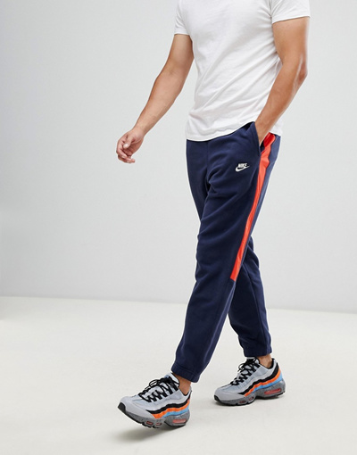 nike joggers with stripe