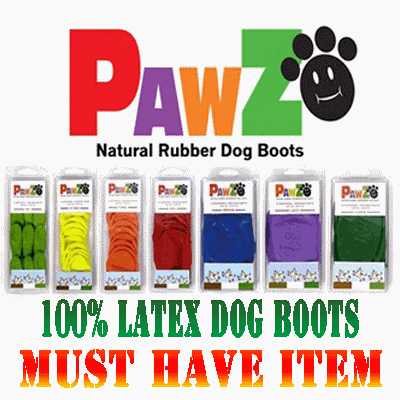 latex dog boots