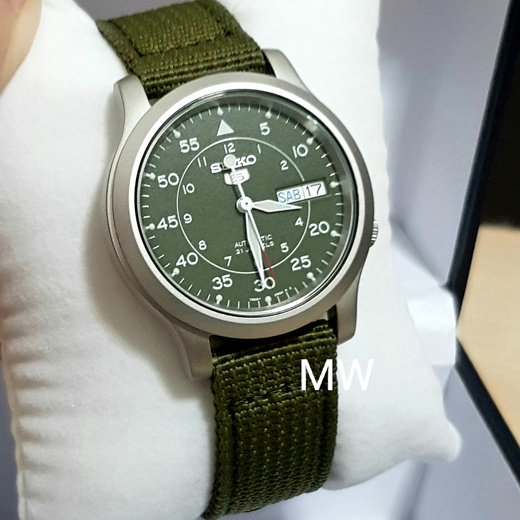 seiko 5 military automatic nylon snk805k2